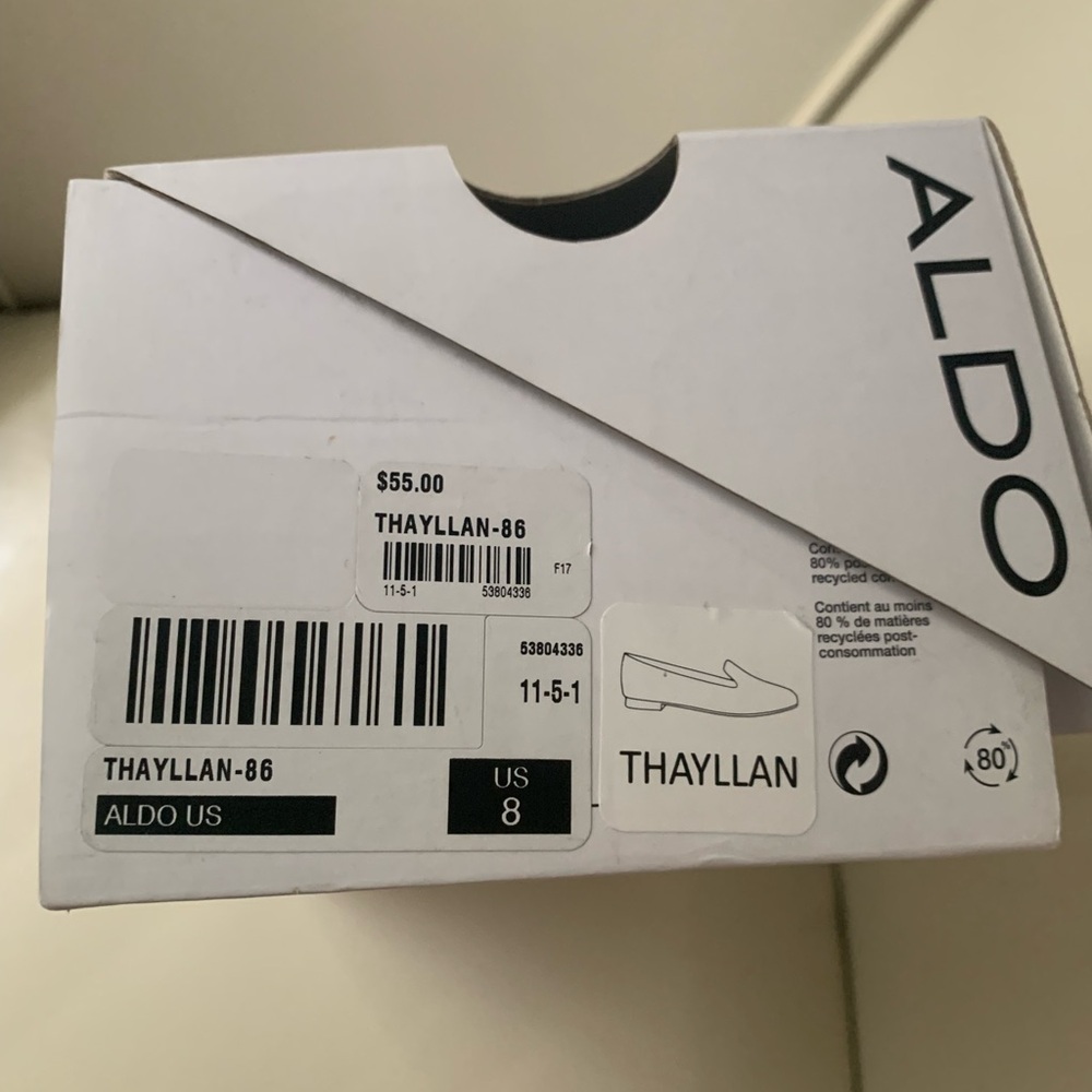 Aldo Gold Flats Elegant Metallic Loafers - Picture 4 of 4
